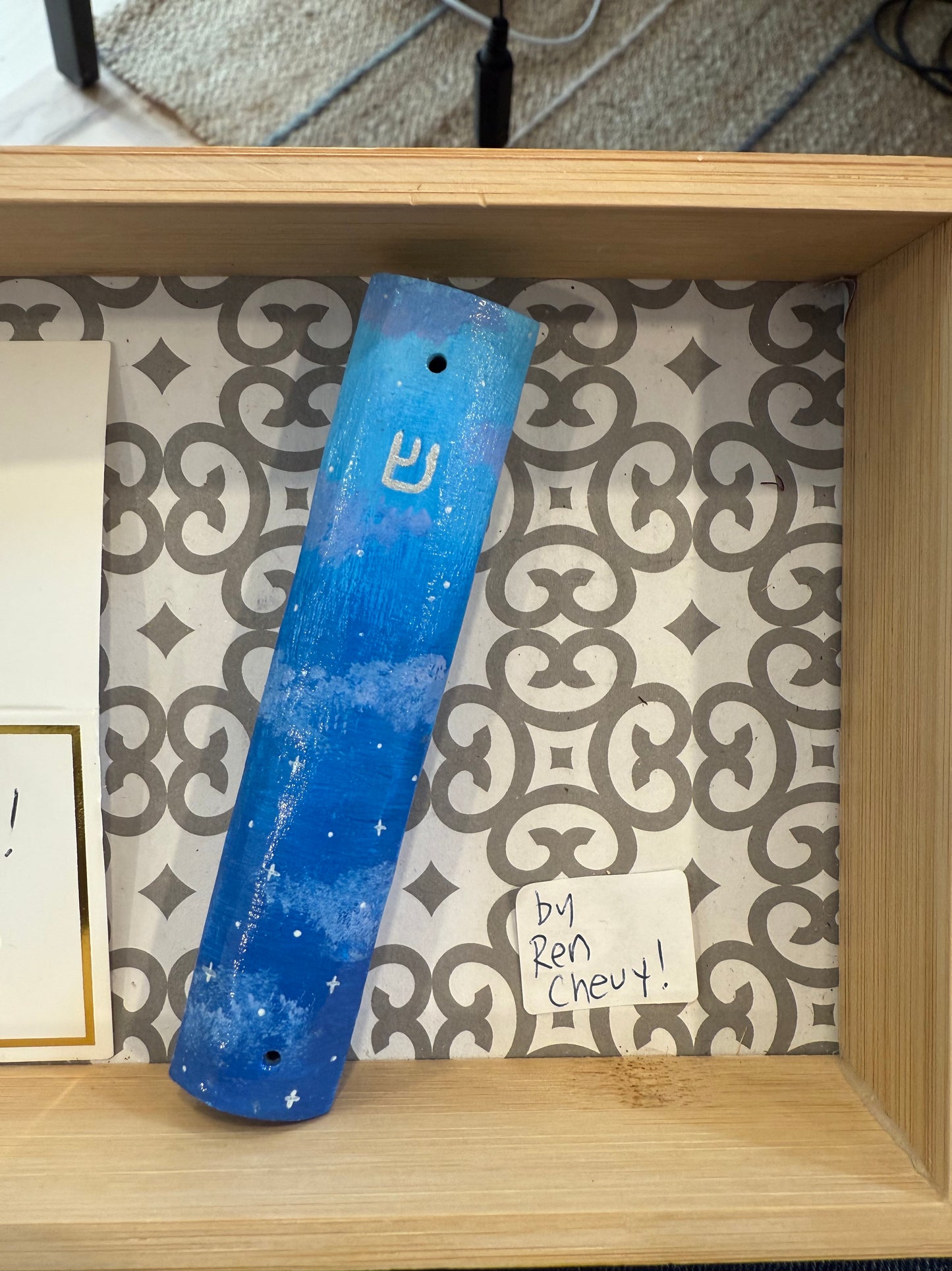 Handmade/painted Mezuzot cases - Ren Cheuy